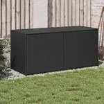 Gartentruhe Schwarz 283l Poly Rattan Vidaxl