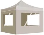 Profi-partyzelt Faltbar Mit W&auml;nden Aluminium 3x3 M Creme Vidaxl