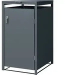 M&uuml;lltonnenbox 1er F&uuml;r 1 Tonne, 240l, 68x80x116,3 Cm, Anthrazit, Stahl,...