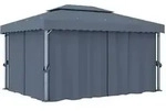 Pavillon Mit Vorhang 4x3 M Anthrazit Aluminium - Vidaxl