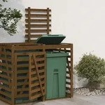 Erweiterung F&uuml;r M&uuml;lltonnenbox Honigbraun Massivholz Kiefer Vidaxl