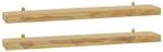 Wandregale 2 Stk. 90x15x4 Cm Massivholz Teak Vidaxl