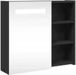 Spiegelschrank Mit Led-beleuchtung Schwarz 60x13x52 Cm - Vidaxl
