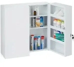 Medizinschrank Xxl, 2-t&uuml;riger Medikamentenschrank, Stahl, 11 F&auml;cher, Abschlie&szlig;bar,