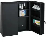 Medizinschrank Xxl, Abschlie&szlig;bar, 11 F&auml;cher, Stahl, Hbt: 53,5x53x19 Cm,