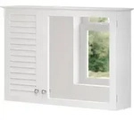 Vicco - Badspiegelschrank Riad, Wei&szlig;, 68 X 48 Cm Mit 2 T&uuml;ren