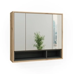 Badspiegelschrank Beatrice, Artisan Eiche/anthrazit, 80 X 72 Cm, Vicco