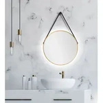 Gold Light Spiegel Rund - 50 Cm - Runder Wandspiegel In Gold- Wandspiegel Mit...