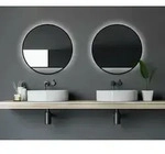 Black Hole Light Spiegel - Rund, 60 Cm - Runder Wandspiegel In Matt Schwarz -