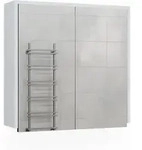 Vicco - Badspiegelschrank Maltin, Wei&szlig;/anthrazit, 60 X 58 Cm Mit Zwei Spiegelt&uuml;ren