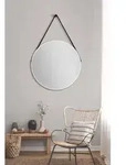 White Style Spiegel - Rund, 80 Cm - Runder Wandspiegel In Matt Wei&szlig; - Badspiegel
