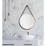 Gold Style Spiegel Rund - 50 Cm - Runder Wandspiegel In Gold - Badspiegel Rund Mit