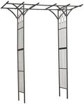 Gartenbogen Metall 114x66x232 Cm Schwarz Nature