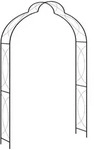 Vidaxl - Rosenbogen Schwarz 150 X 34 X 240 Cm Eisen