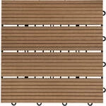 Home Deluxe - Wpc Klickfliesen Bavaro - Teak - 6 M&sup2; - 11 Fliesen &Aacute; 30 X 30 Cm I