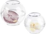 Relaxdays Zwiebeldose 2er Set, Frischhaltekugeln Knoblauch & Zwiebeln, K&uuml;hlschrank,