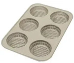 Silikomart Silikon Backform F&uuml;r Hamburger-br&ouml;tchen, 6 Kavit&auml;ten, &Oslash;80 H20 Mm,