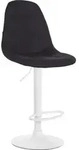 Barhocker Elmore Stoff Schwarz Metall Matt Weiss