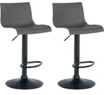 Clp - 2er Set Barhocker Branford Grau Kunststoff