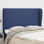 Kopfteil Mit Ohren Blau 147x23x118/128 Cm Stoff Vidaxl
