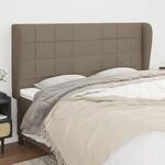Kopfteil Mit Ohren Taupe 183x23x118/128 Cm Stoff Vidaxl