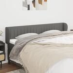 Kopfteil Mit Ohren Dunkelgrau 203x23x78/88 Cm Stoff Vidaxl