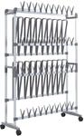Schuhregal Mit Rollen Silbern 89x27x120 Cm - Vidaxl