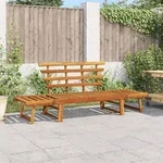 Vidaxl Gartenbank 2-in-1 190 Cm Massivholz Akazie