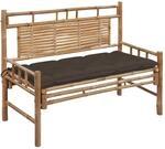 Vidaxl Garden Bench With Cushion 120 Cm Bamboo (41504+314952)