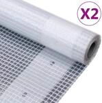 Vidaxl - Gitter-abdeckplanen 2 Stk. 260 G/m&sup2; 1,5x5 M Wei&szlig;