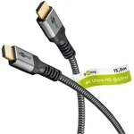 Hdmi Kabel Plus High Speed 4k Schwarz/silber, 15 M - Goobay