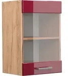 Vicco - K&uuml;chenglasschrank R-line, Bordeaux Hochglanz, 40 Cm