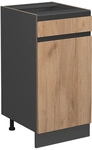 K&uuml;chenunterschrank R-line, Goldkraft Eiche, 40 Cm J-shape, Ohne Arbeitsplatte Vicco