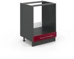 Vicco - K&uuml;chenschr&auml;nke Fame-line, Bordeaux Hochglanz, 60 Cm Ohne Arbeitsplatte