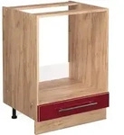 Vicco - Herdumbauschrank Fame-line, Bordeaux Hochglanz, 60 Cm Ohne Arbeitsplatte