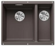 Blanco Subline 340/160 - Silgranitsp&uuml;le, 56x46 Cm, Sp&uuml;lbecken Links, Infino, Grau