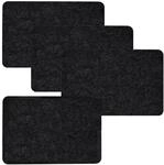 Dunedesign - 4 Extra-dicke Filz Tischsets 43x30x0,5cm Edle Platzsets Platzdeckchen