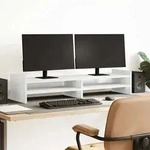 Monitorst&auml;nder Wei&szlig; 100x27x20 Cm Holzwerkstoff Vidaxl