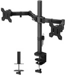 Techly Schreibtischhalterung Fuer 2 Lcd Tv Led 38,1cm-68,58cm 15-27zoll Seite An