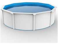 Stahlwand Swimming Pool Set Nuovo de Luxe weiß / blau ø 460 x 120 cm ohne