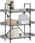 Vidaxl - B&uuml;cherregal 3 B&ouml;den Grau Sonoma 100x33x108,5 Cm Holzwerkstoff