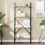 Vidaxl - B&uuml;cherregal 4 F&auml;cher Grau Sonoma 56x31,5x138,5 Cm Holzwerkstoff
