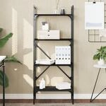 Vidaxl - B&uuml;cherregal 4 F&auml;cher Schwarz 56x31,5x138,5 Cm Holzwerkstoff