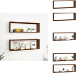 Vidaxl - Wandregale 2 Stk. Braun Eichen-optik 80x15x26,5cm Holzwerkstoff