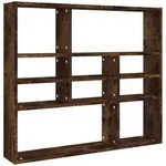 Vidaxl Wall Shelf Smoked Oak 90x16x78 Cm Engineered Wood