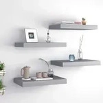 Schwebende Wandregale 4 Stk. Grau 40x23x3,8cm Mdf Vidaxl