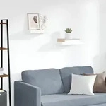 Vidaxl Floating Wall Shelves 2 Pcs White 40x23x3,8 Cm Mdf