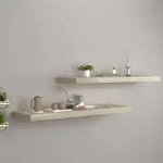 Schweberegale 2 Stk. Eichen-optik 90x23,5x3,8 Cm Mdf Vidaxl