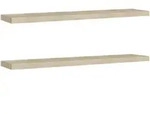 Schwebende Wandregale 2 Stk. Eichefarben 120x23,5x3,8 Cm Mdf - Vidaxl