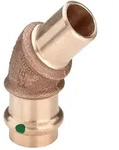 Bogen 45 Grad Mit Sc Sanpress 2226.1 In 22mm Rotguss - Viega